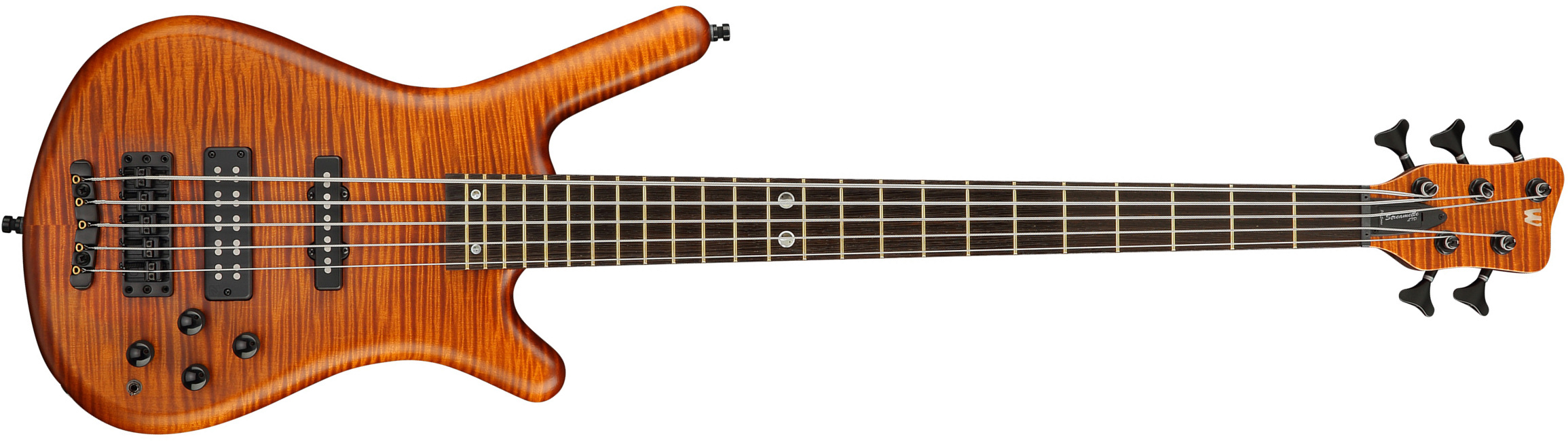 Warwick Streamette 5c Pro Gps Ltd Active Wen - Special Amber Transparent Satin - Solid body elektrische bas - Main picture