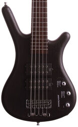 Solid body elektrische bas Warwick Rockbass Corvette $$ 5-String - Nirvana black trans. satin