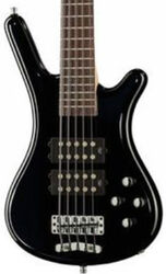 Solid body elektrische bas Warwick Rockbass Corvette $$ 5-String - Solid black