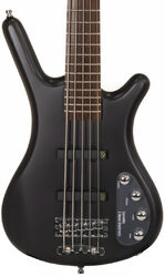 Solid body elektrische bas Warwick Rockbass Corvette Basic 5-String - Nirvana black trans. satin