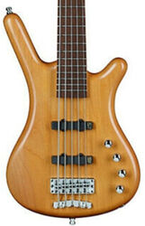 Solid body elektrische bas Warwick Rockbass Corvette Basic 5-String - Natural trans. satin