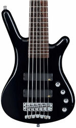 Solid body elektrische bas Warwick Rockbass Corvette Basic 6-String - Solid black