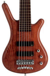 Solid body elektrische bas Warwick PRO GPS Teambuilt Corvette Bubinga (6-String) - Natural Transparent Satin