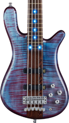 Solid body elektrische bas Warwick Custom Shop Streamer Stage I 5-String LED - Midnight blue