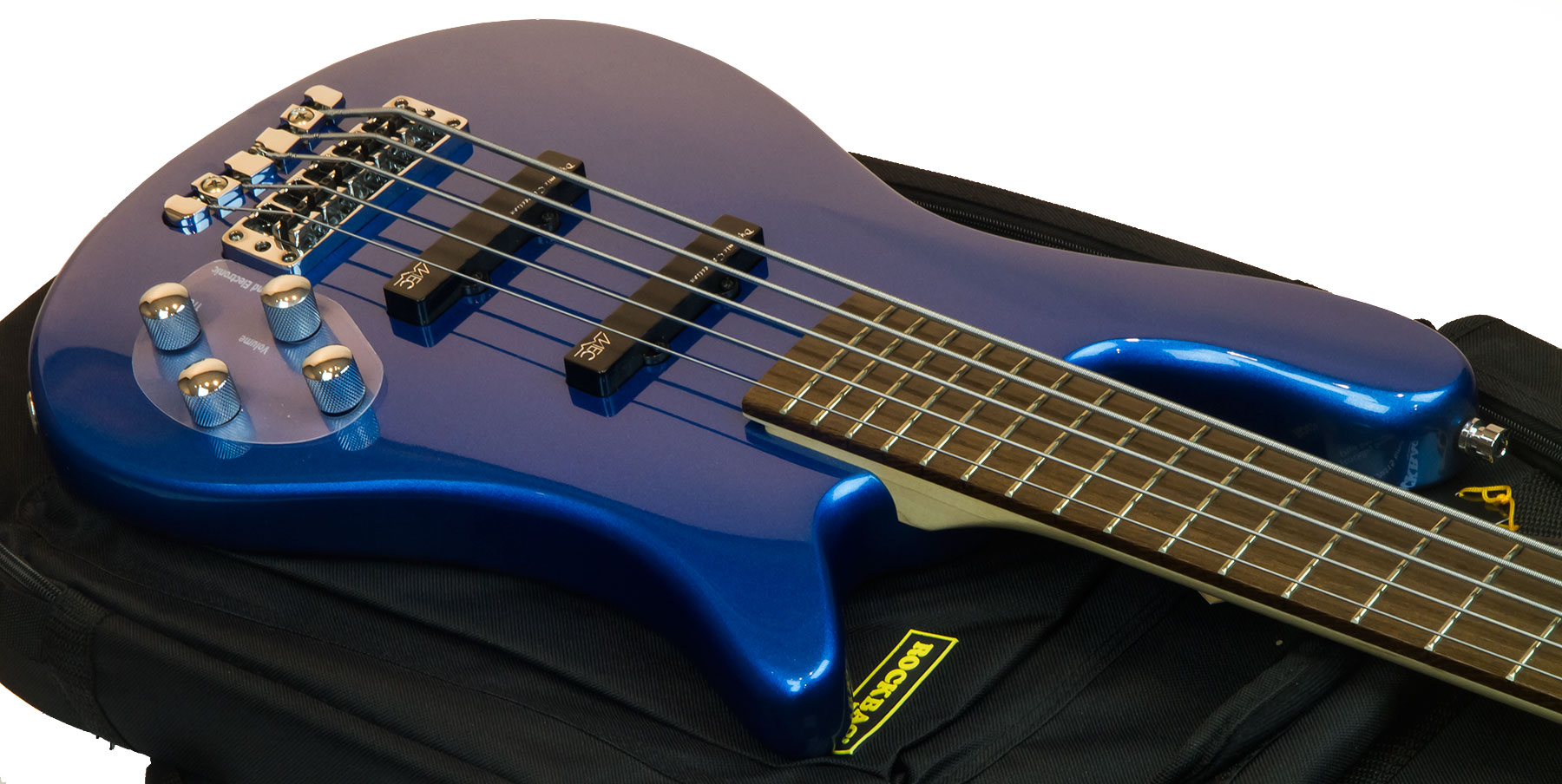 Warwick Streamer Lx 5 String Rockbass 5-cordes Active Wen +housse - Blue Metallic - Solid body elektrische bas - Variation 2