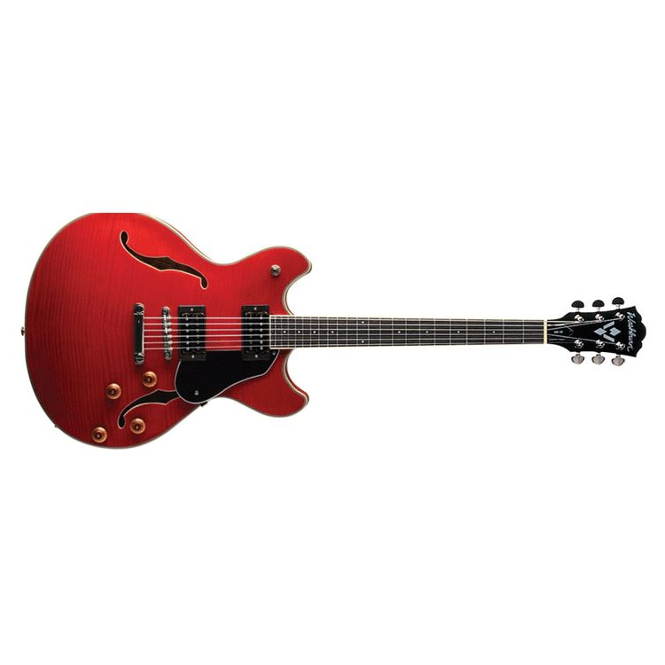 Washburn Hb30wr Hollowbody Hh Ht Rw - Wine Red - Semi hollow elektriche gitaar - Variation 1
