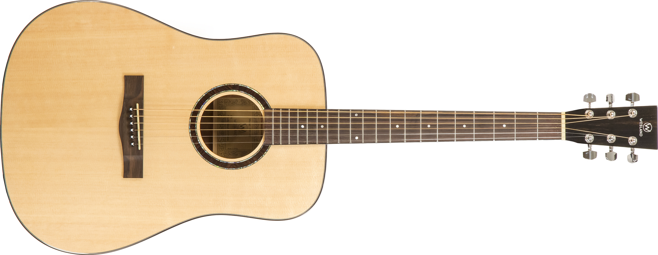 Wesland Dr1-m Dreadnought Epicea Acajou Rw - Natural - Westerngitaar & electro - Main picture