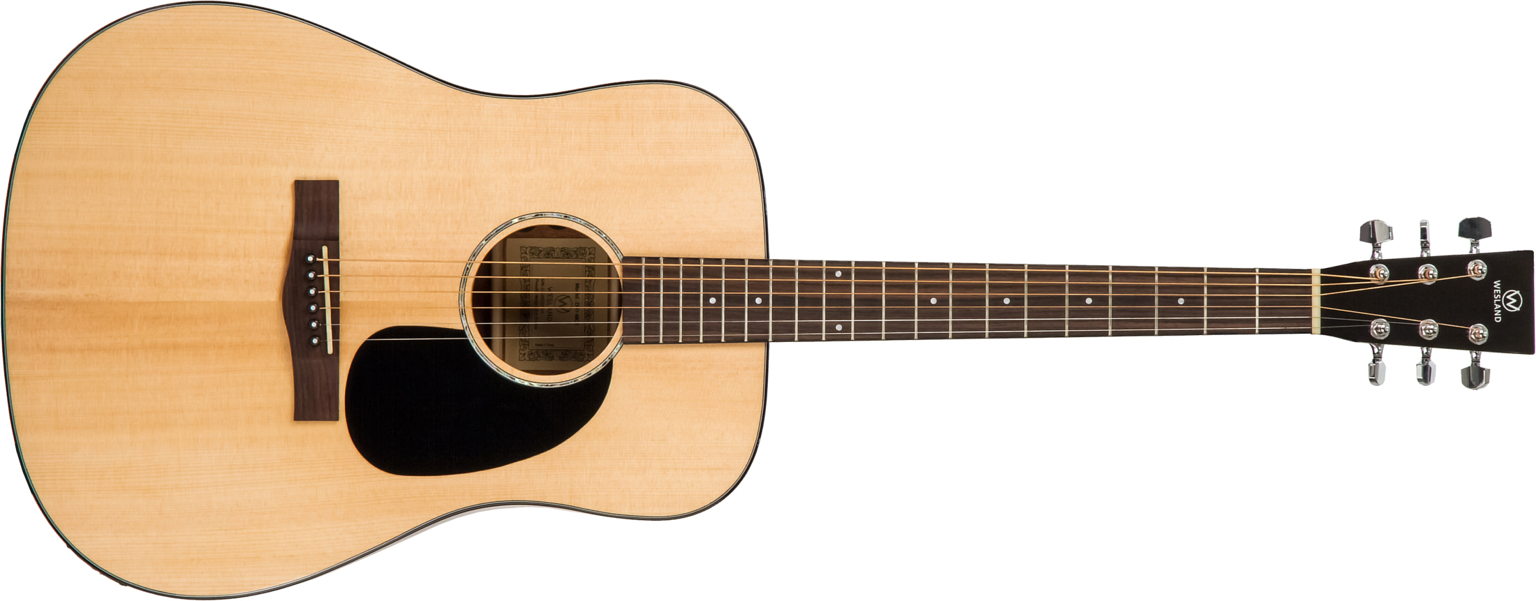 Wesland Dr1-mce Dreadnought Epicea Acajou Rw - Natural - Elektro-akoestische gitaar - Main picture