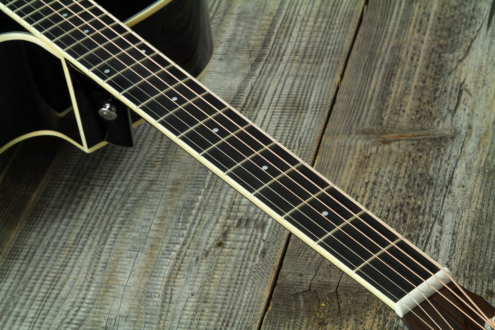 Wesland Dr300-ce-bk Dreadnought Cw Epicea Acajou Rw - Black - Folk gitaar - Variation 5