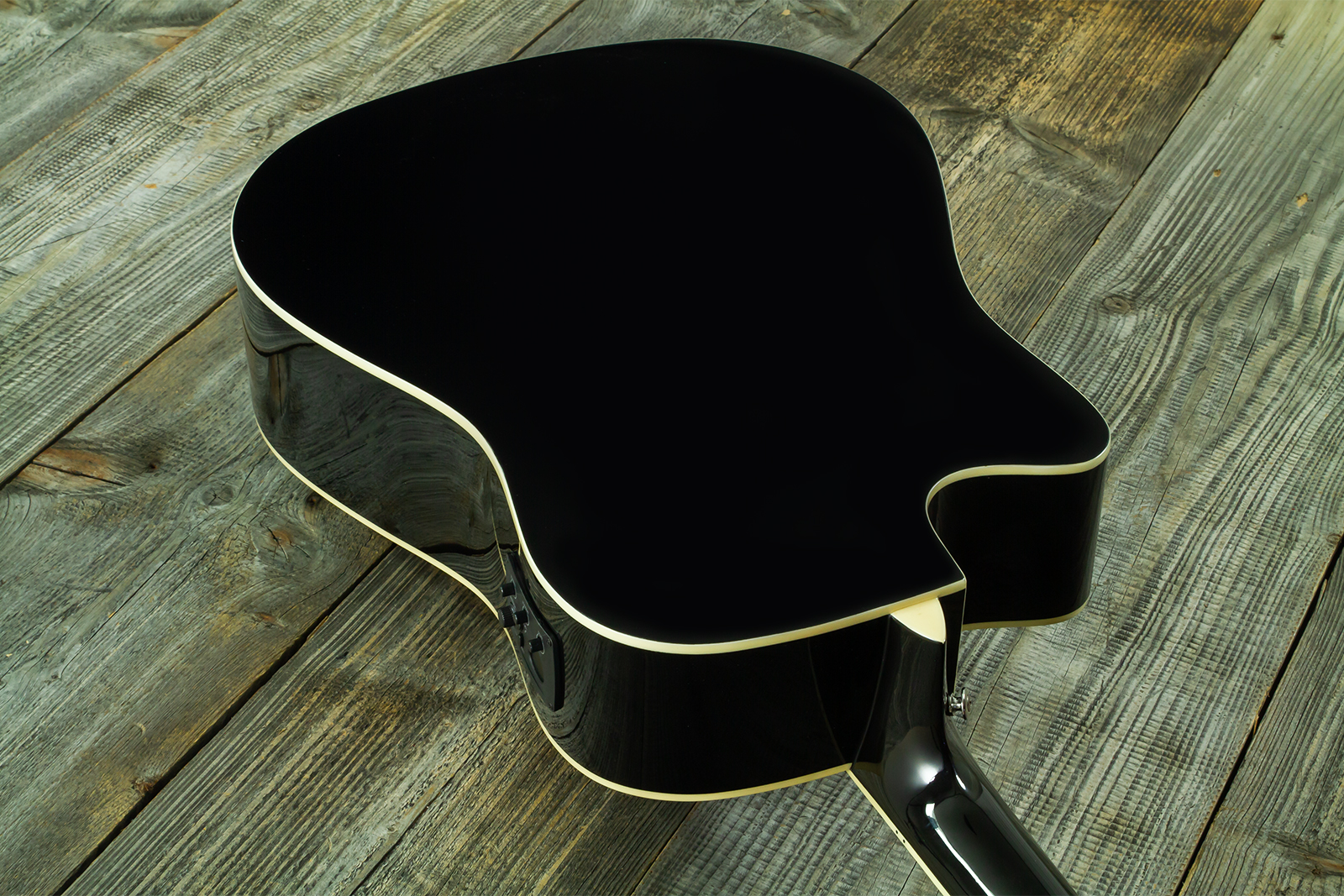 Wesland Dr300-ce-bk Dreadnought Cw Epicea Acajou Rw - Black - Folk gitaar - Variation 7