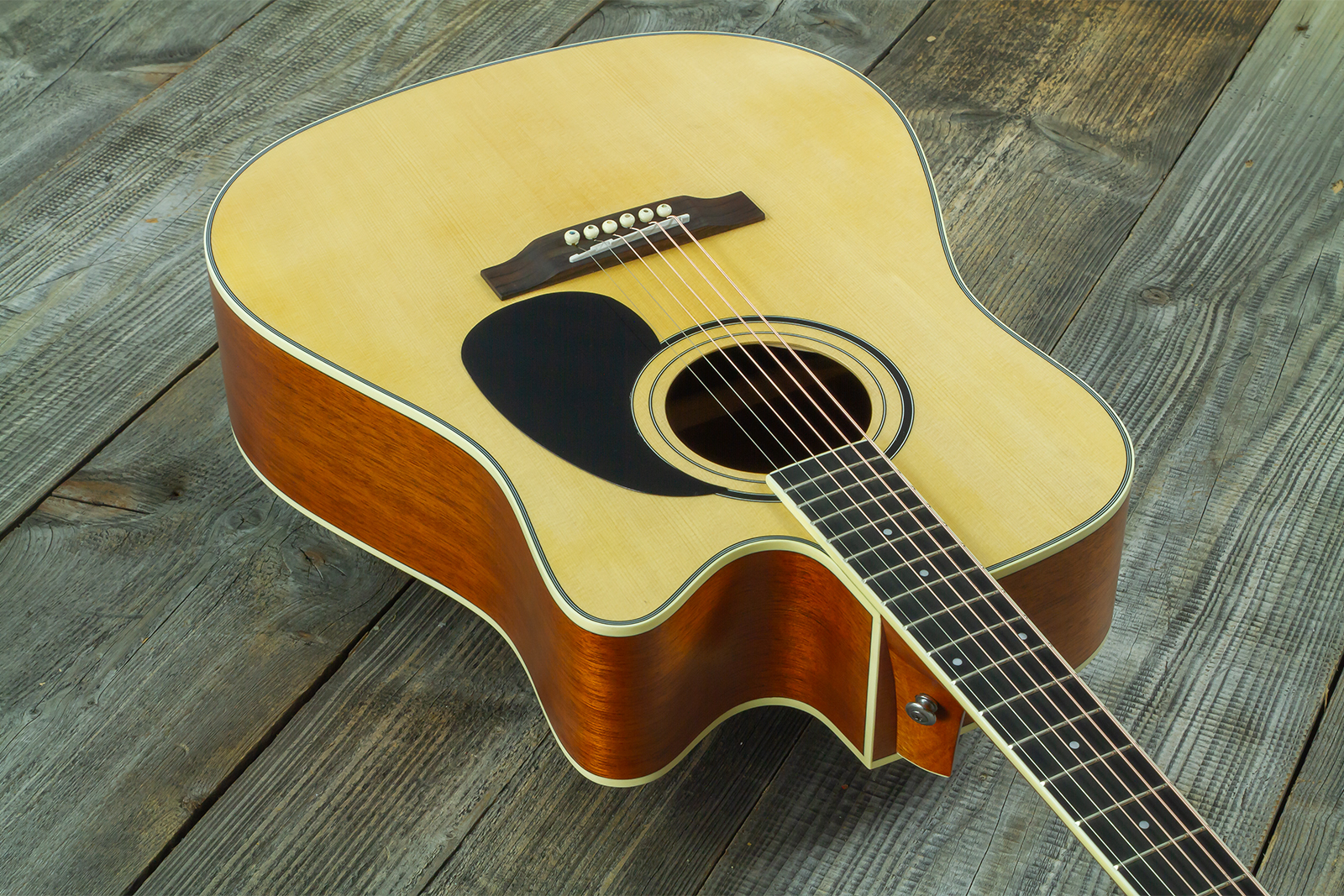 Wesland Dr300-ce-nat Dreadnought Cw Epicea Acajou Tec - Natural - Folk gitaar - Variation 2