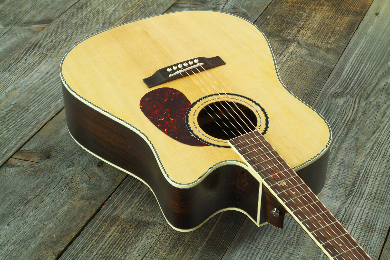Wesland Dr500-ce-nat Dreadnought Cw Epicea Palissandre Rw - Natural - Folk gitaar - Variation 2
