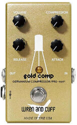 Compressor/sustain/noise gate effect pedaal Wren and cuff Gold Comp Compressor