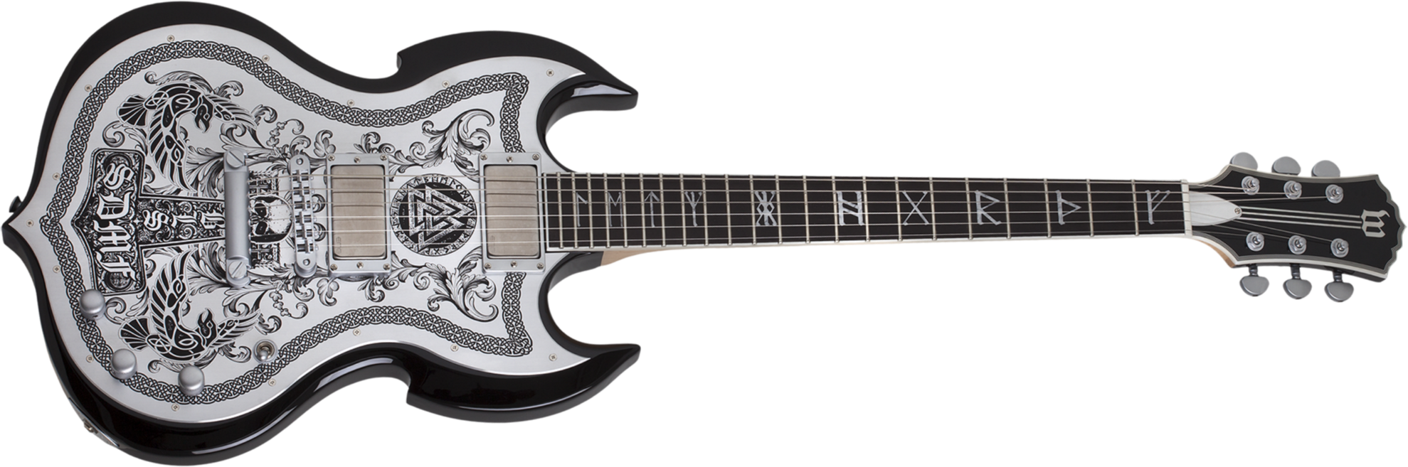 Wylde Audio Ironworks Barbarian Ht Hh Eb - Black Burst - Kenmerkende elektrische gitaar - Main picture