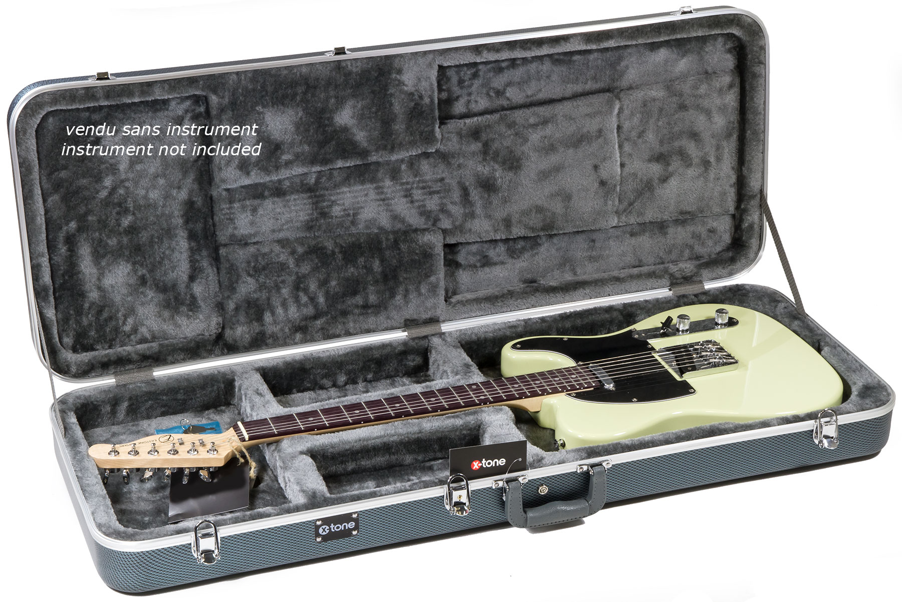 X-tone 1510 Abs Electrique Strat/tele Rectangulaire Silver - Elektrische gitaarkoffer - Variation 2
