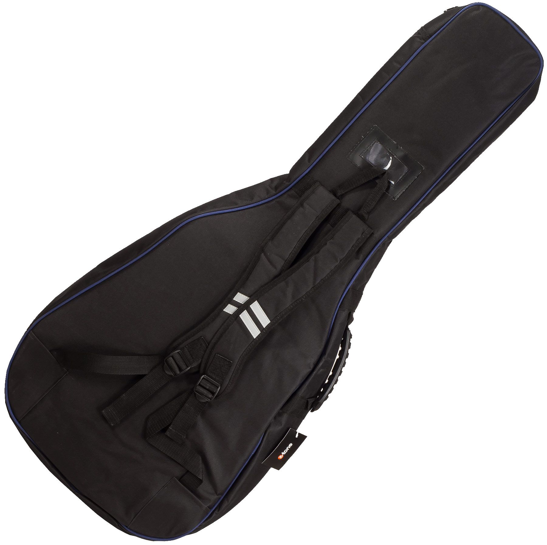 X-tone 2015 Fol-bk Nylon 15mm Dreadnought Guitar Bag Black (2012) - Tas voor Akoestische Westerngitaar - Variation 1