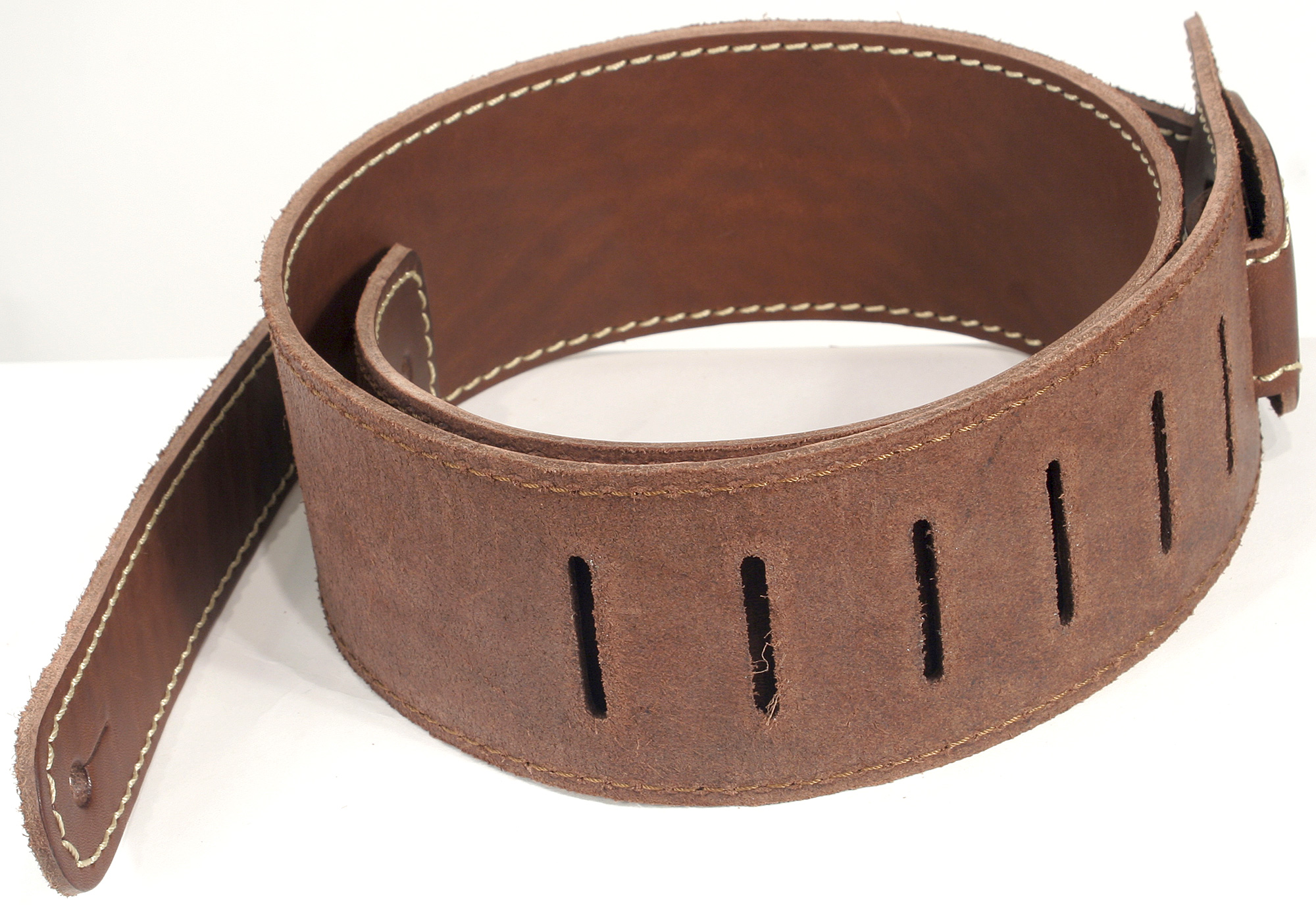 X-tone Xg 3151 Classic Leather Guitar Strap Cuir 6.5cm Brown - Gitaarriem - Variation 2