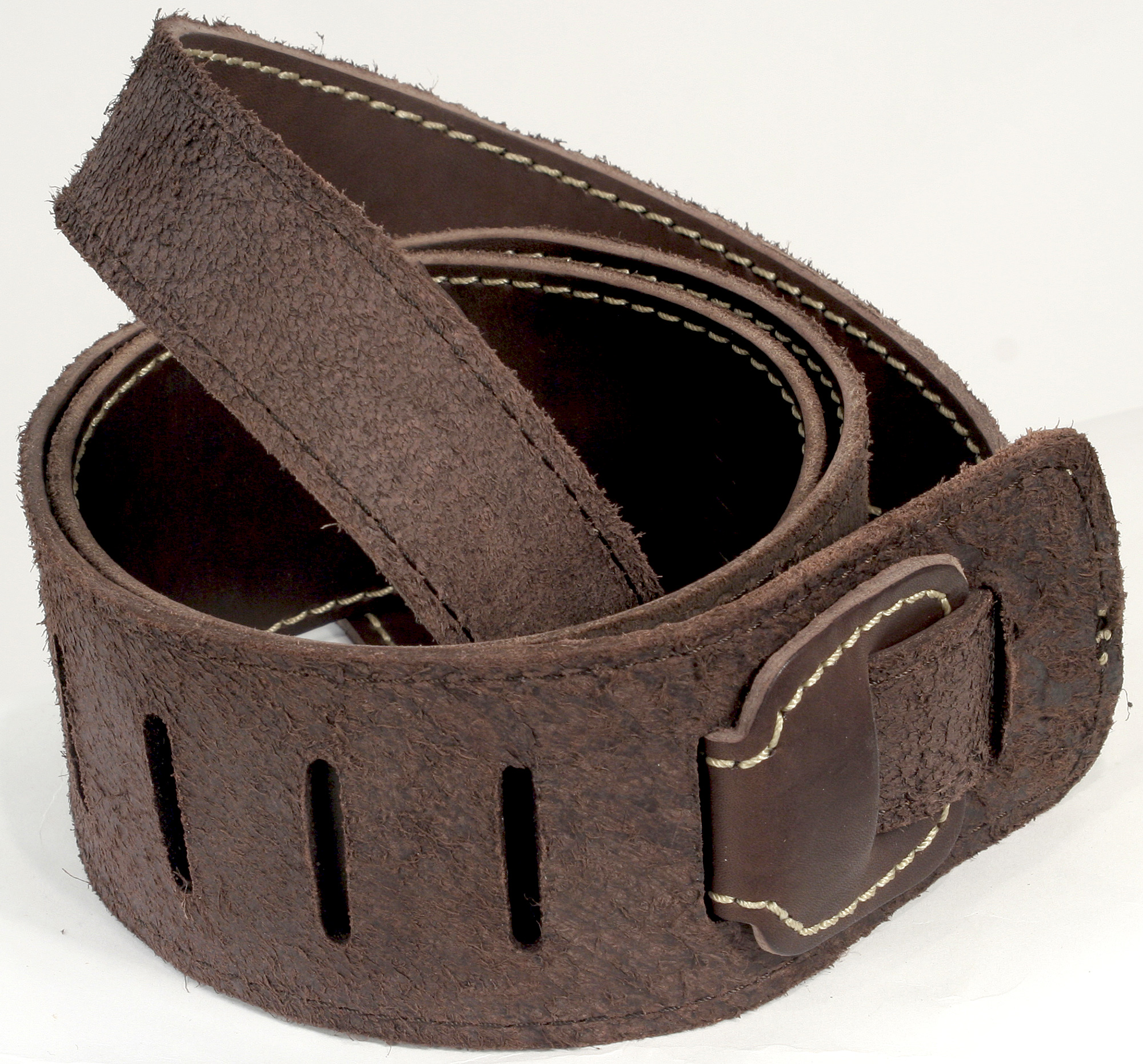 X-tone Xg 3152 Classic Leather Guitar Strap Cuir 6.5cm Dark Brown - Gitaarriem - Variation 2