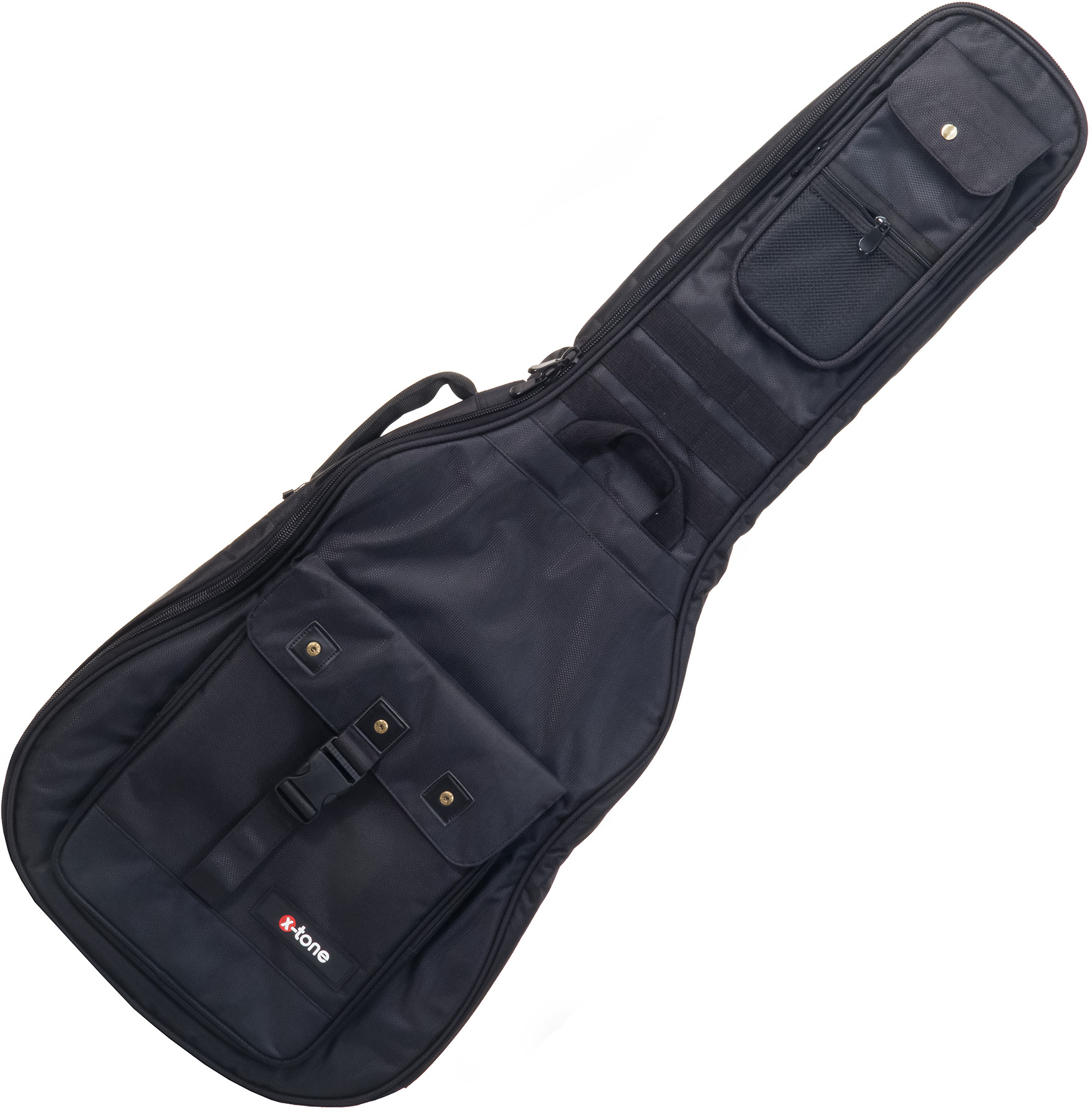 X-tone 2020 Fol-bk Light Deluxe Acoustic Dreadnought Guitar Bag Black (2080) - Tas voor Akoestische Westerngitaar - Main picture