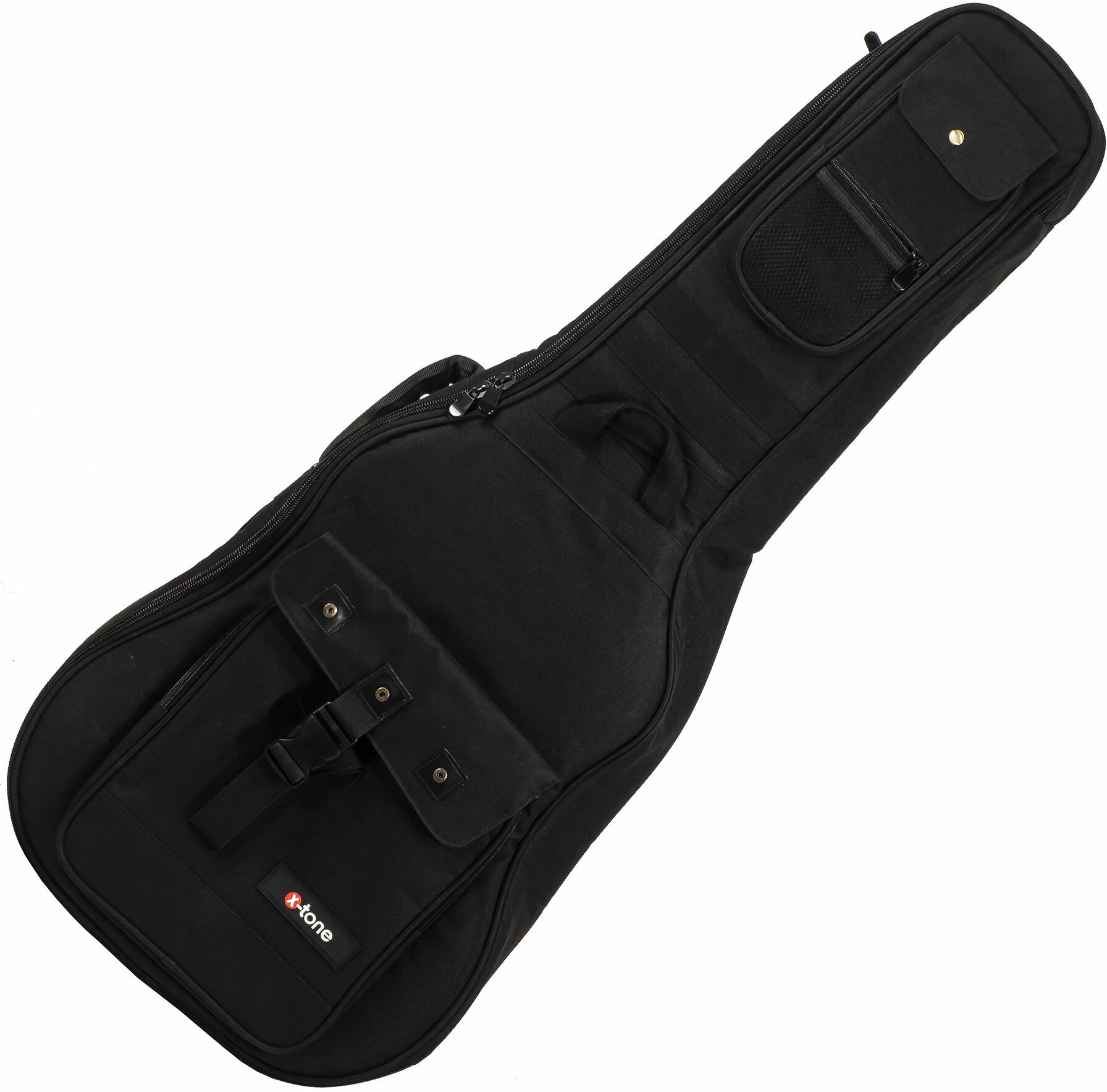 X-tone 2030 Fol-bk Deluxe Nylon Folk Dreadnought Black (2070) - Tas voor Akoestische Westerngitaar - Main picture