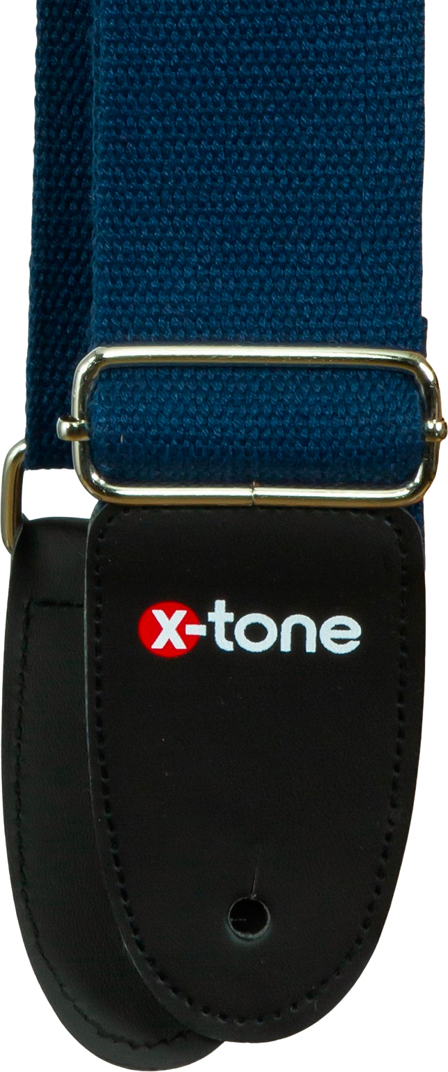 X-tone B019-bl Cotton Metal Buckle Guitar Strap - Gitaarriem - Main picture