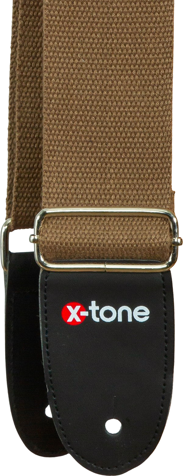 X-tone B039-br Cotton Metal Buckle Guitar Strap - Gitaarriem - Main picture