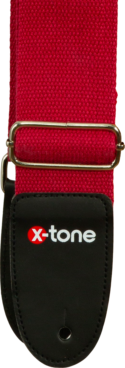 X-tone B002-rd Cotton Metal Buckle Guitar Strap - Gitaarriem - Main picture