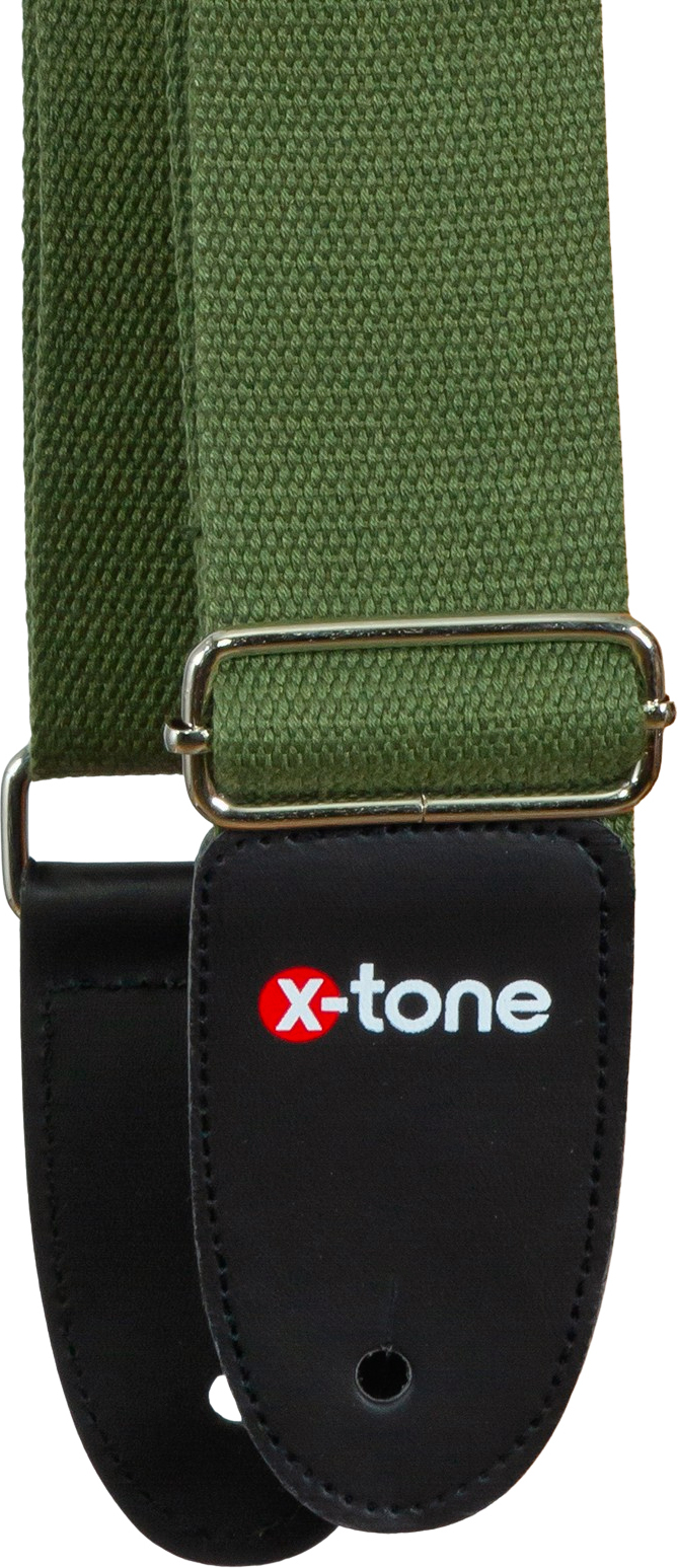 X-tone B038-gr Cotton Metal Buckle Guitar Strap - Gitaarriem - Main picture