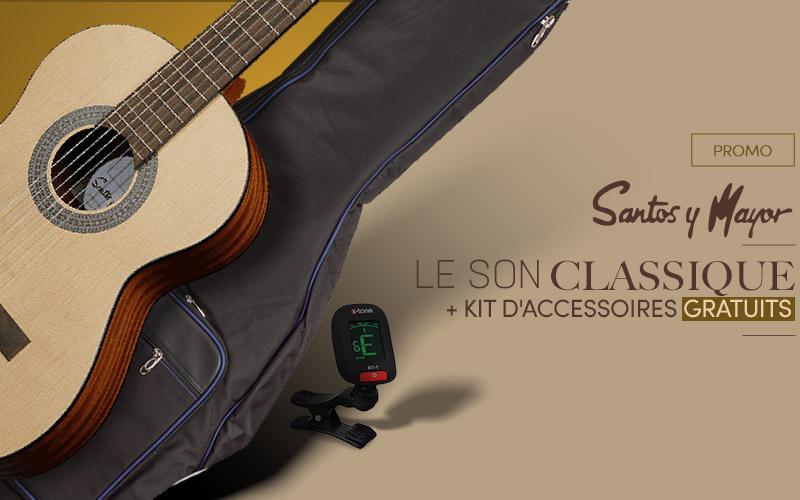 Gitaarstemmer X-tone housse guitare 4/4 + accordeur