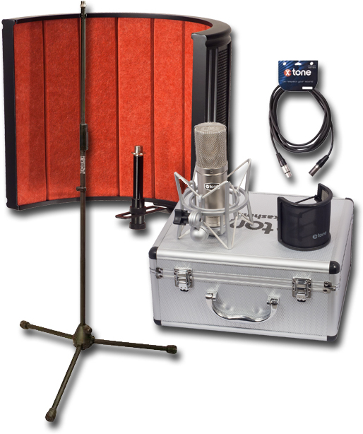 X-tone Kashmir + X-tone X1003 Xlr Male / Xlr Femelle - 6m + X-tone X-screen Pro + Rtx Mdx Droit Noir - Microfoon set met statief - Main picture