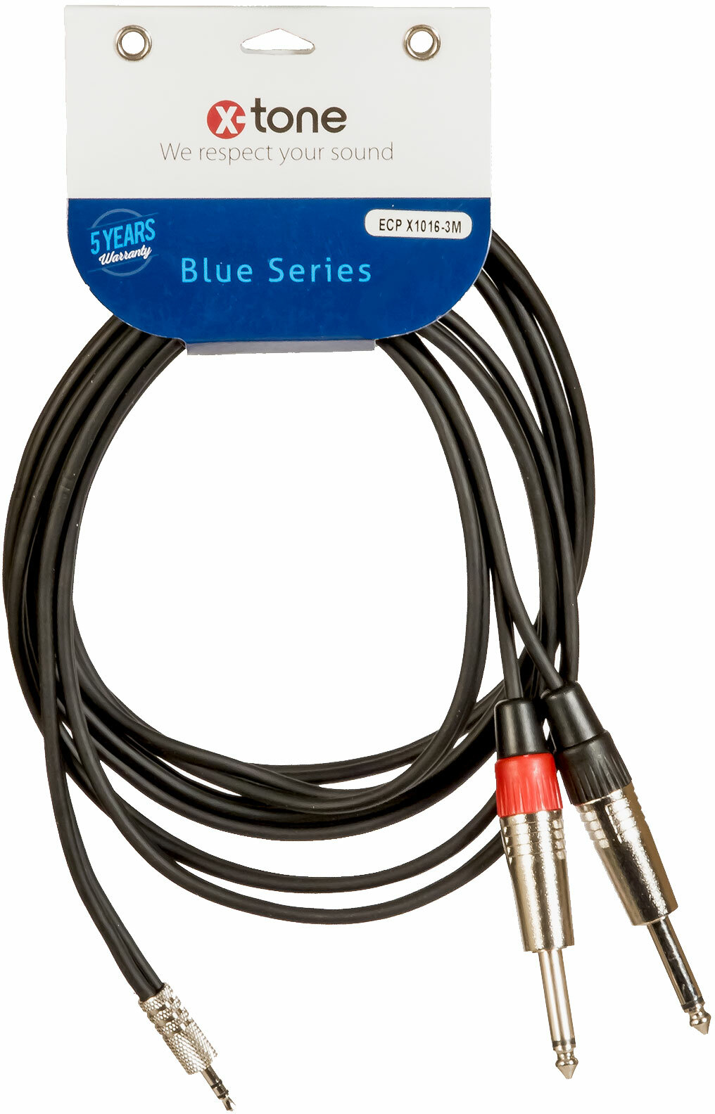 X-tone Mini Jack St / 2 Jack 3m Blue Series (x1016-3m) - Kabel - Main picture