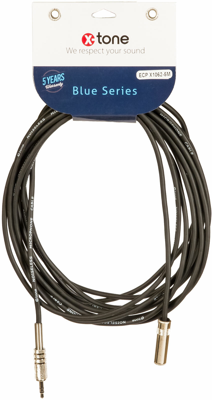 X-tone Mini Jack St / Mini Jack(f) St 5m Blue Series (x1062-5m) - Kabel - Main picture