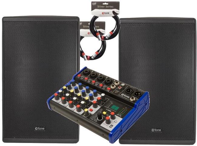 Pa systeem set X-tone Pack Sono 600 Watts 8 canaux