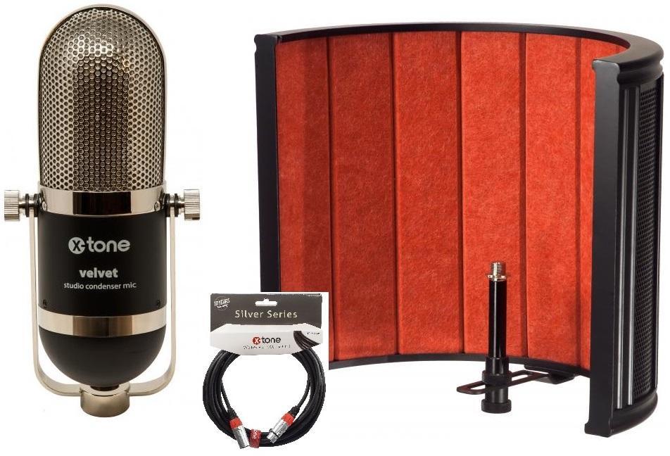 Microfoon set met statief X-tone Velvet X-Screen Pro