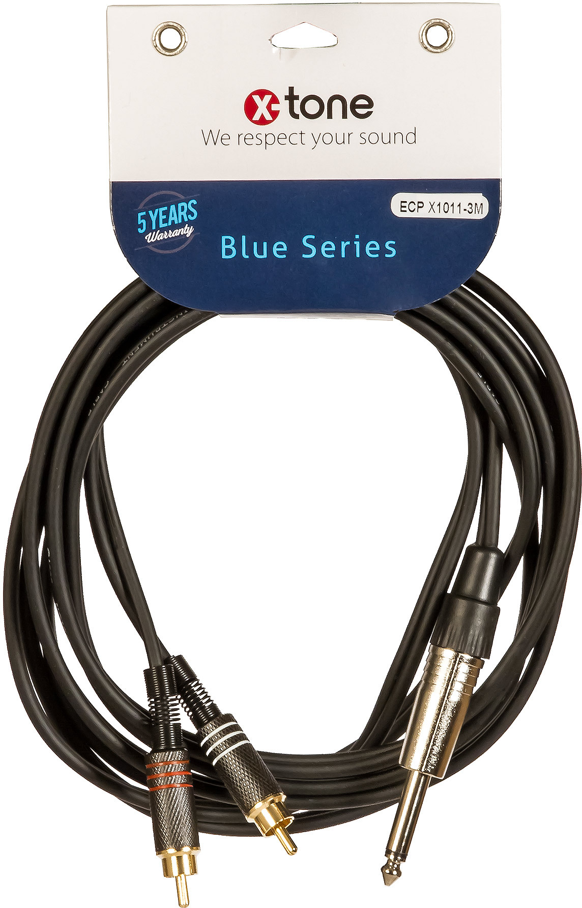 X-tone X1011-3m - Jack(m) 6,5 Mono / 2 Rca - Kabel - Main picture