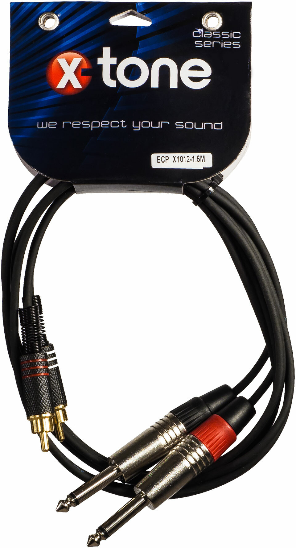 X-tone X1012-1.5m - 2 Jack(m) 6,35 Mono / 2 Rca(m) - Kabel - Main picture