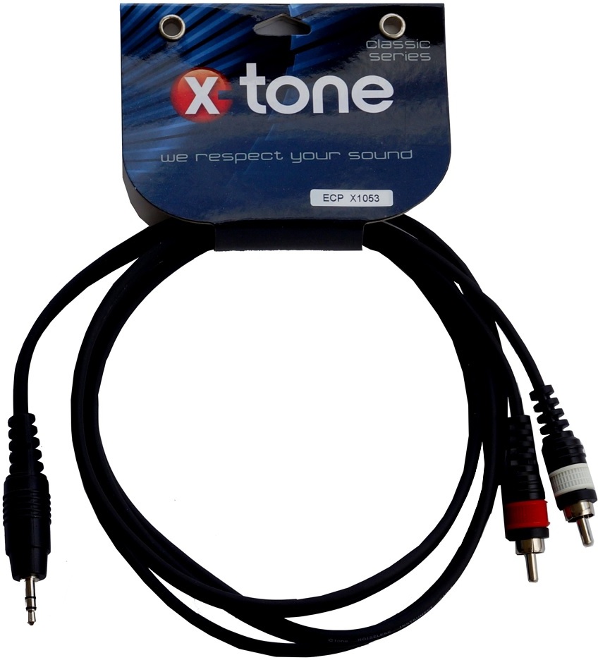 X-tone X1053-1.5m - Jack(m) 3,5 Stereo / 2 Rca - Kabel - Main picture