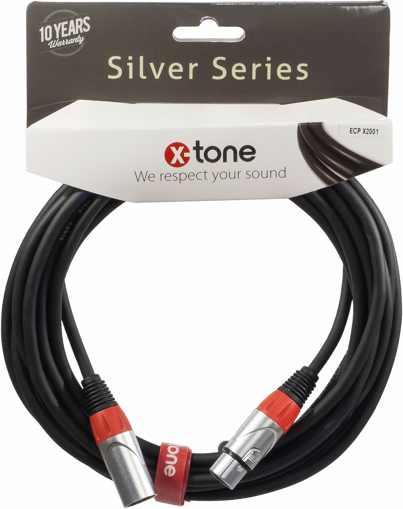 X-tone X2001-10m - Xlr(m) / Xlr(f) Silver Series - Kabel - Main picture