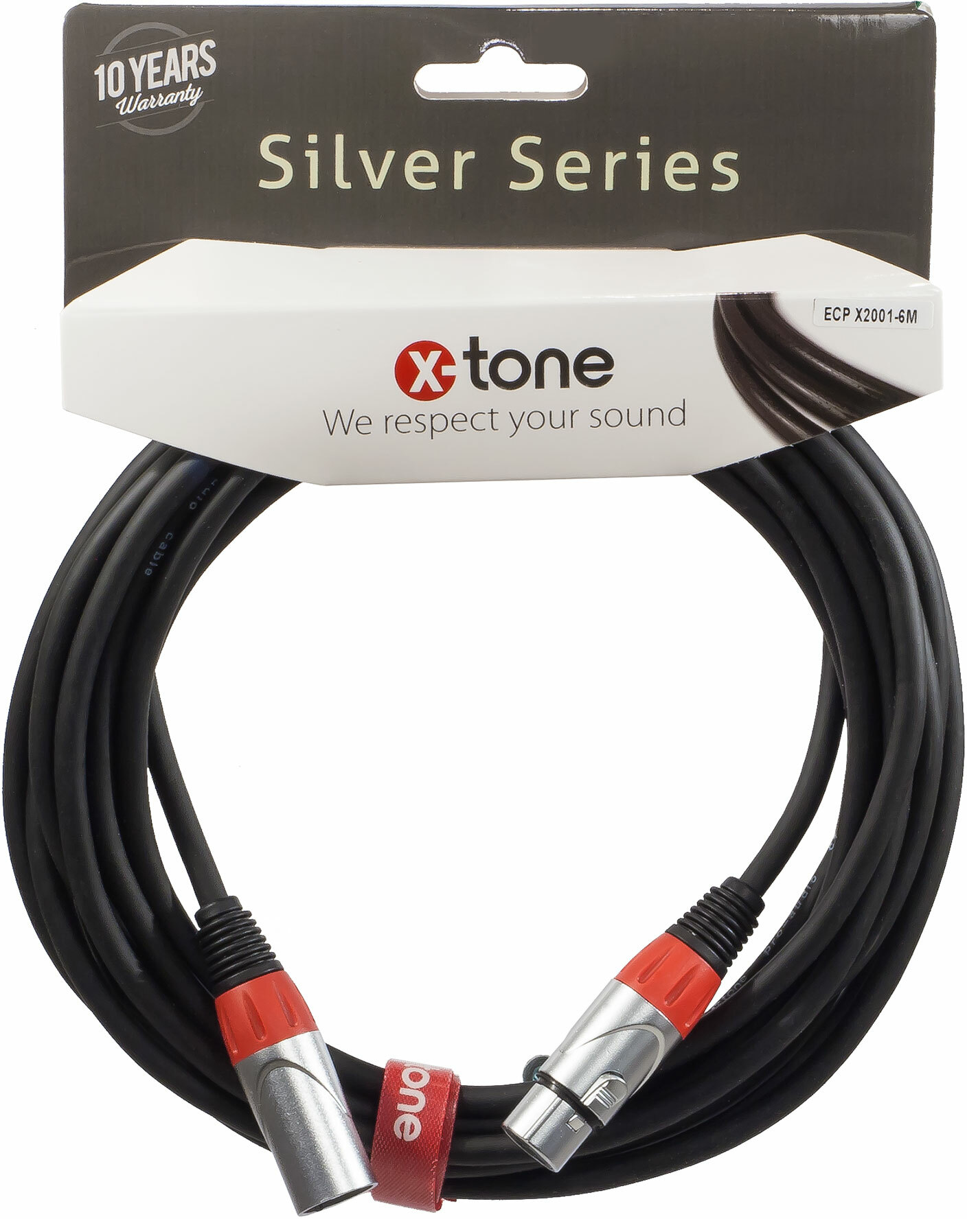 X-tone X2001-6m - Xlr(m) / Xlr(f) Silver Series - Kabel - Main picture