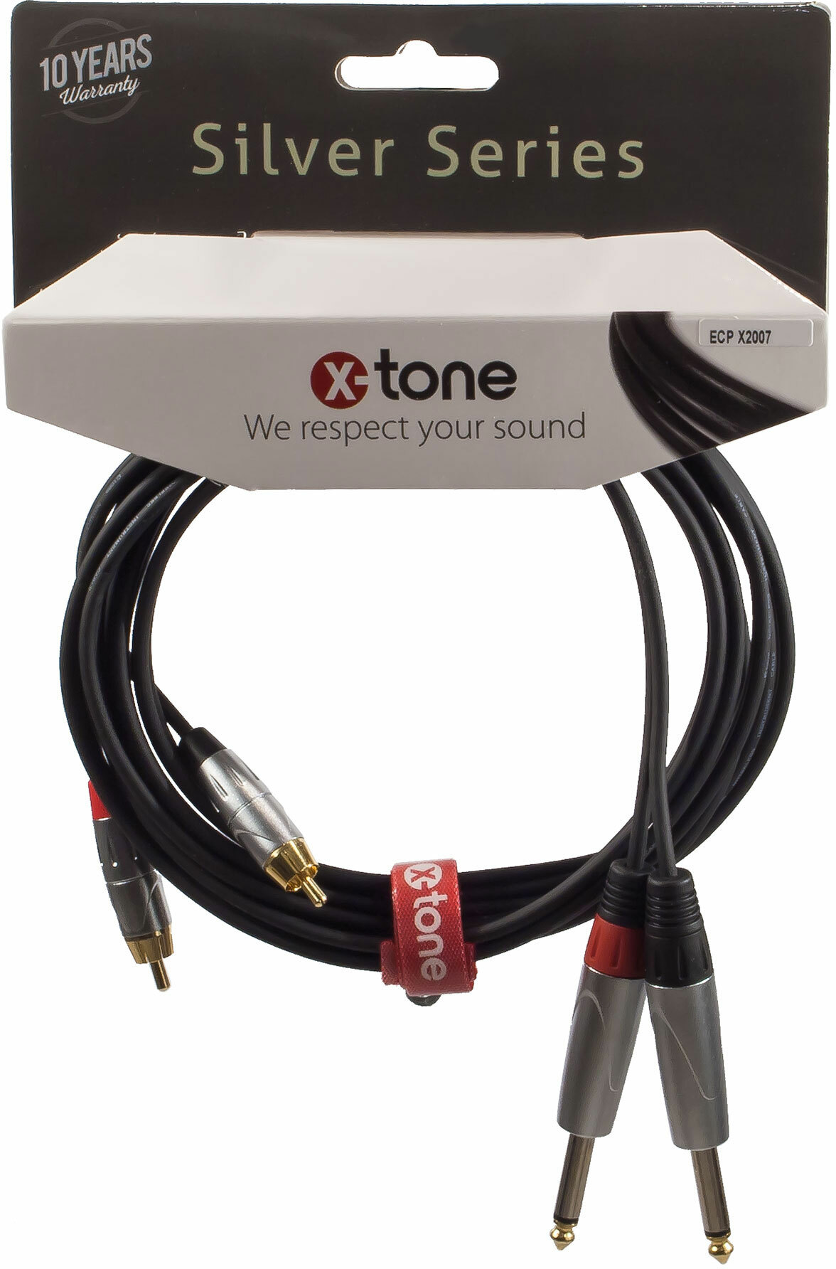 X-tone X2007-1.5m - 2 Jack(m) 6,35 Mono / 2 Rca(m) - Kabel - Main picture