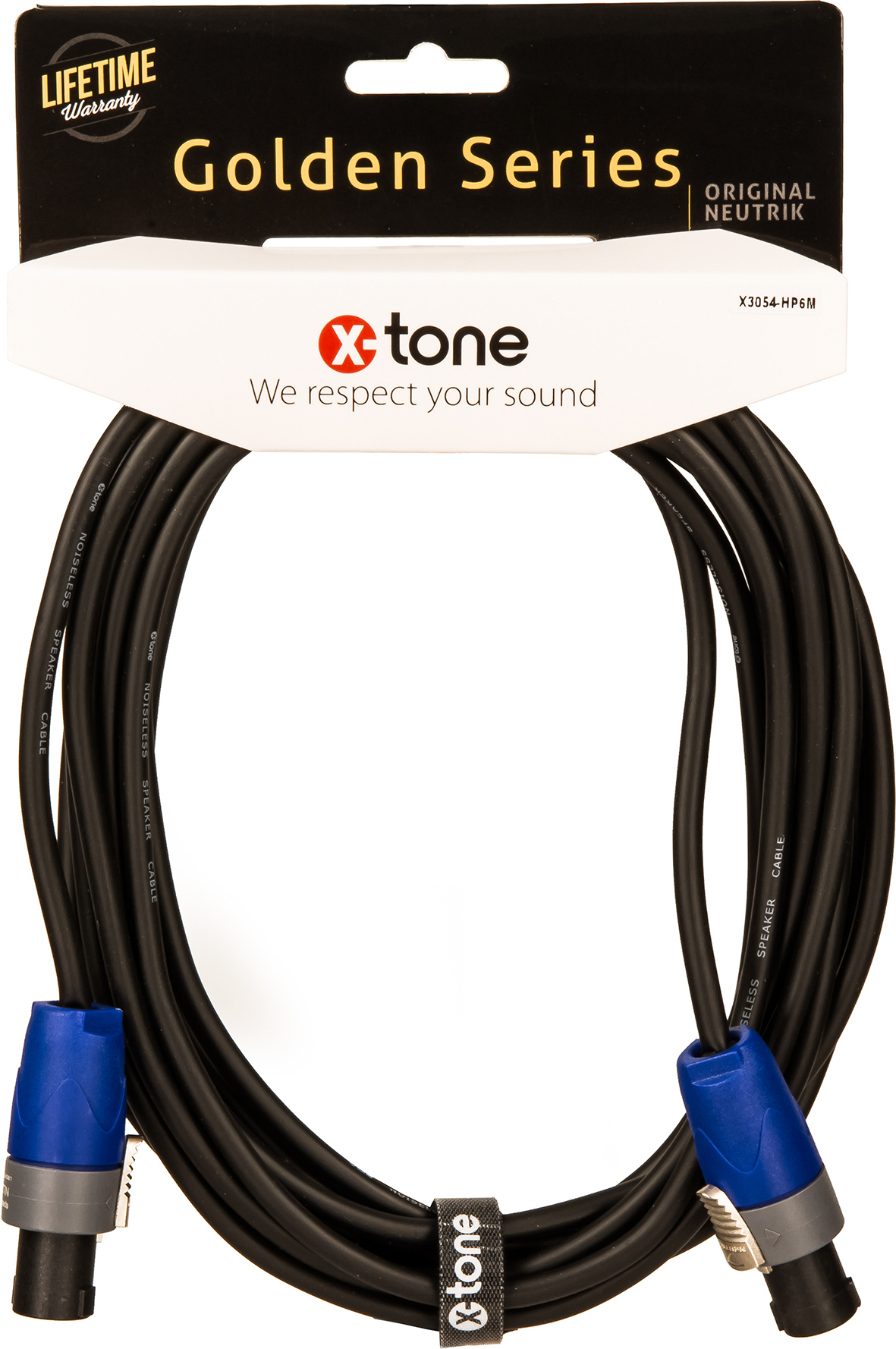 X-tone X3054-hp6m Speaker Cable Golden Series Neutrik Speakon 6m - Kabel - Main picture