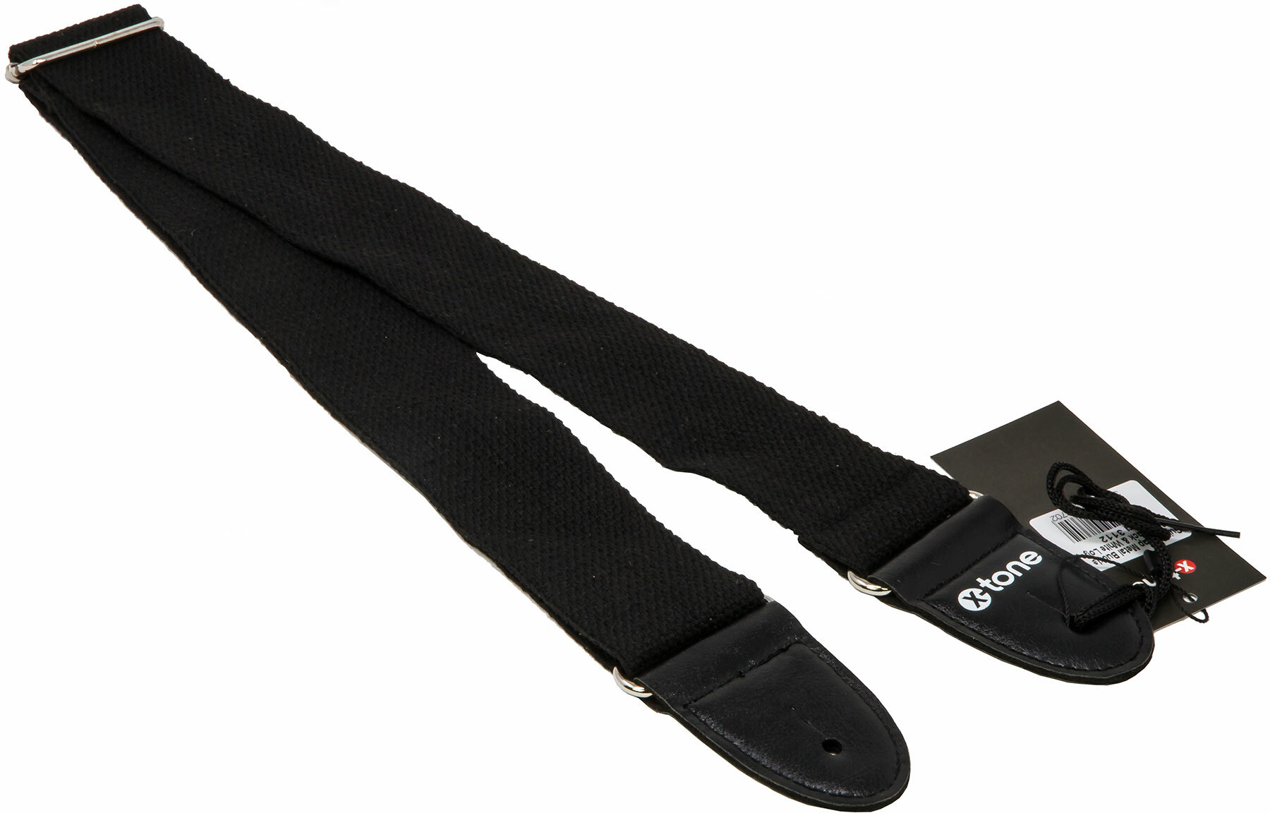 X-tone Xg 3112 Cotton Metal Buckle Guitar Strap Black - Gitaarriem - Main picture