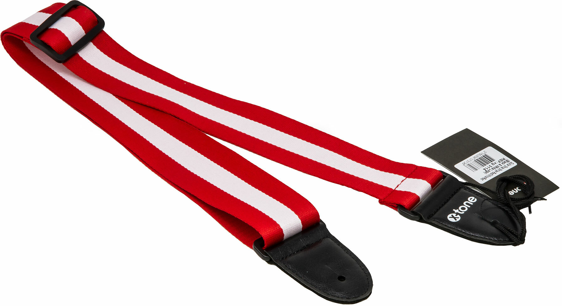 X-tone Xg 3114 Nylon Guitar Strap Stripe Red & White - Gitaarriem - Main picture