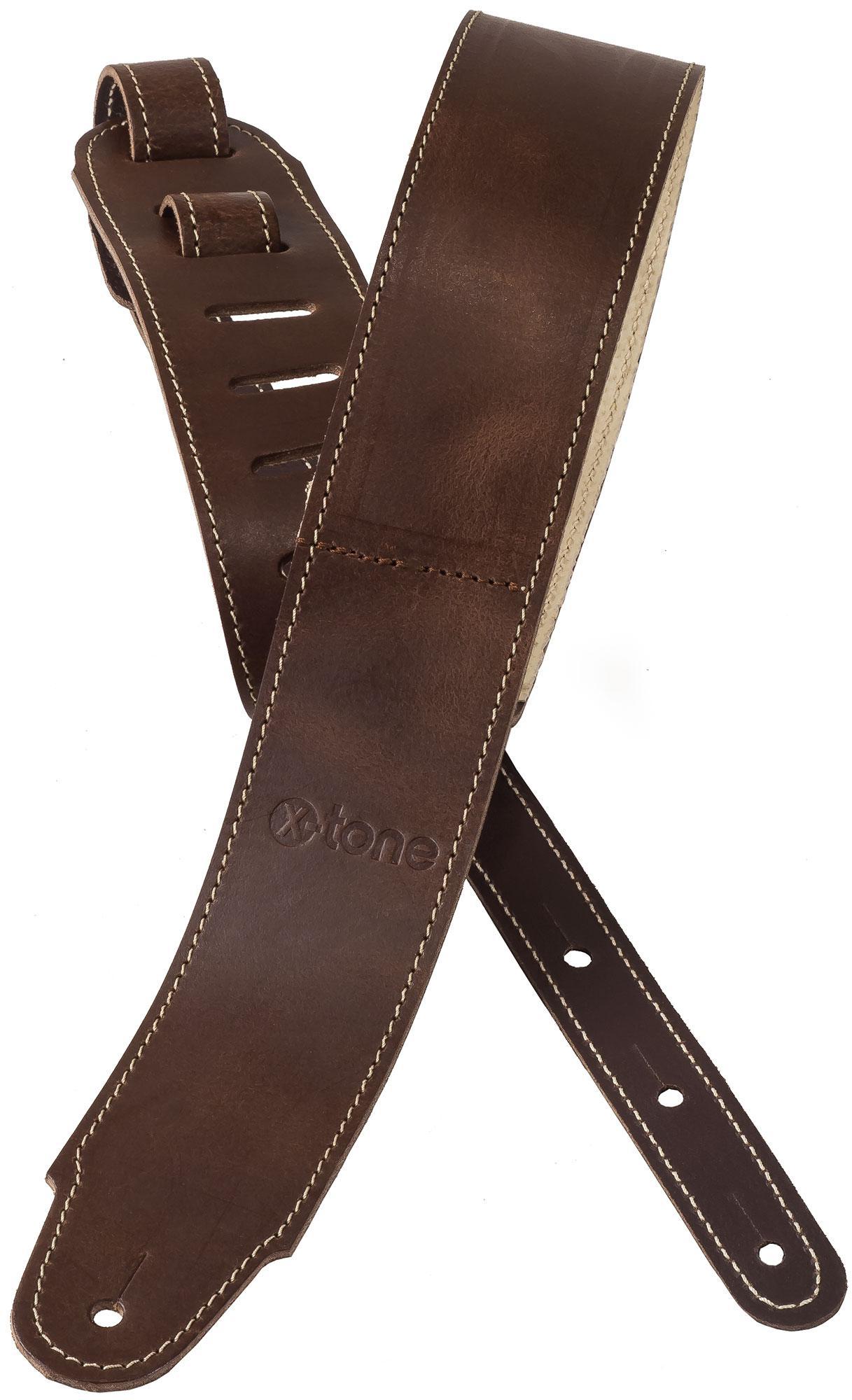 Gitaarriem X-tone xg 3155 Plus Leather Guitar Strap - Brown