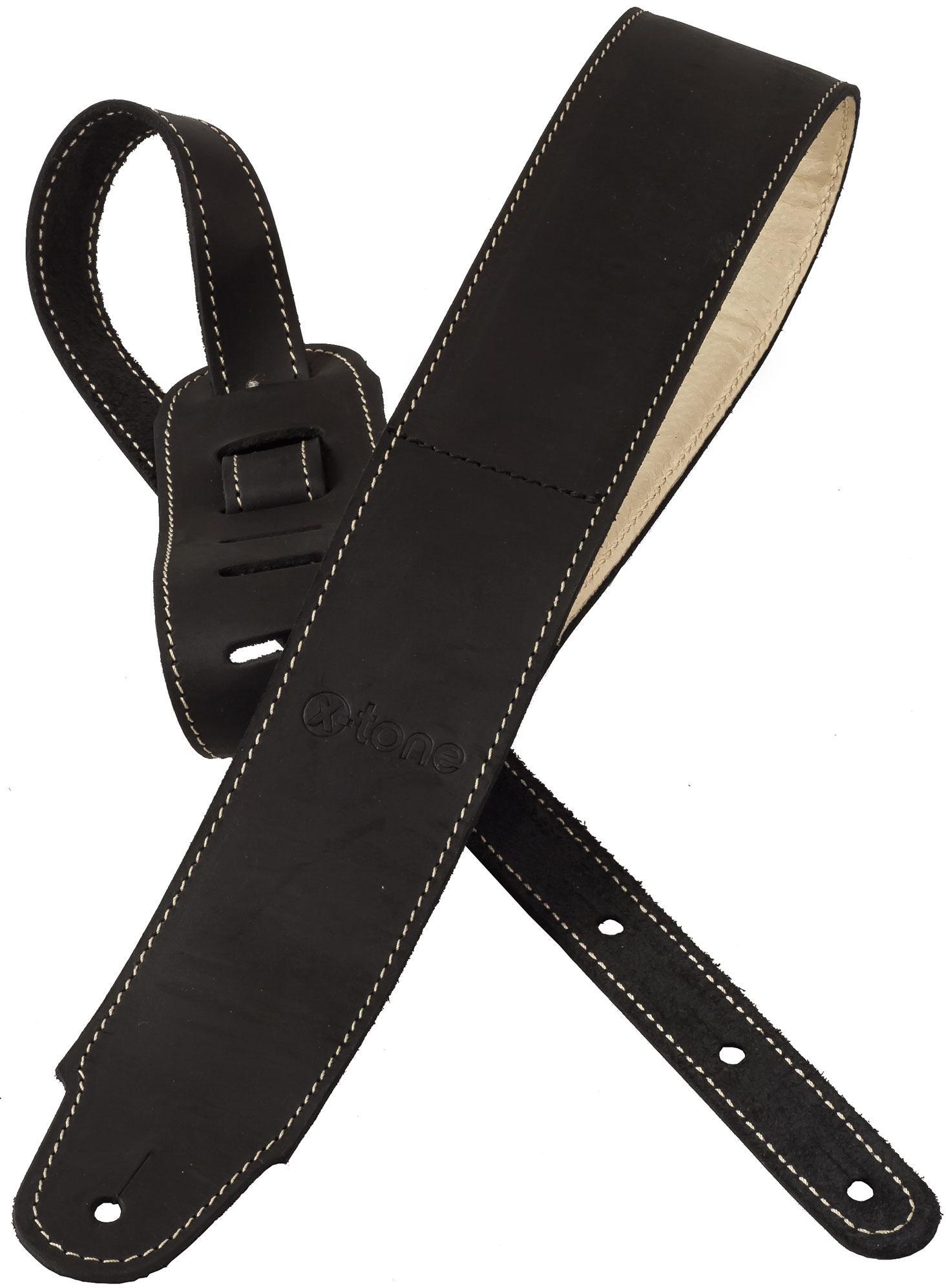 Gitaarriem X-tone xg 3157 Classic Plus Leather Guitar Strap - Black