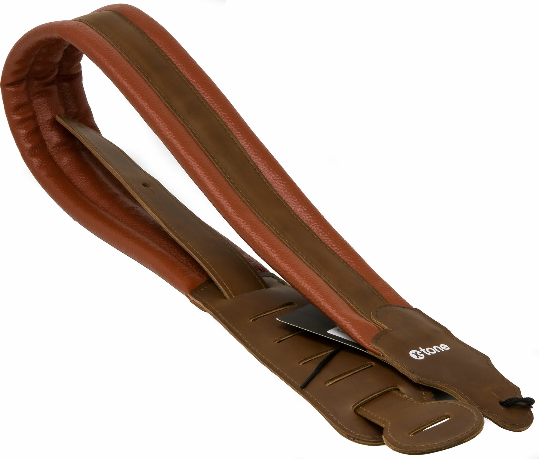 X-tone Xg 3158 Leather Guitar Strap Cuir Brown Ligth Brown - Gitaarriem - Main picture