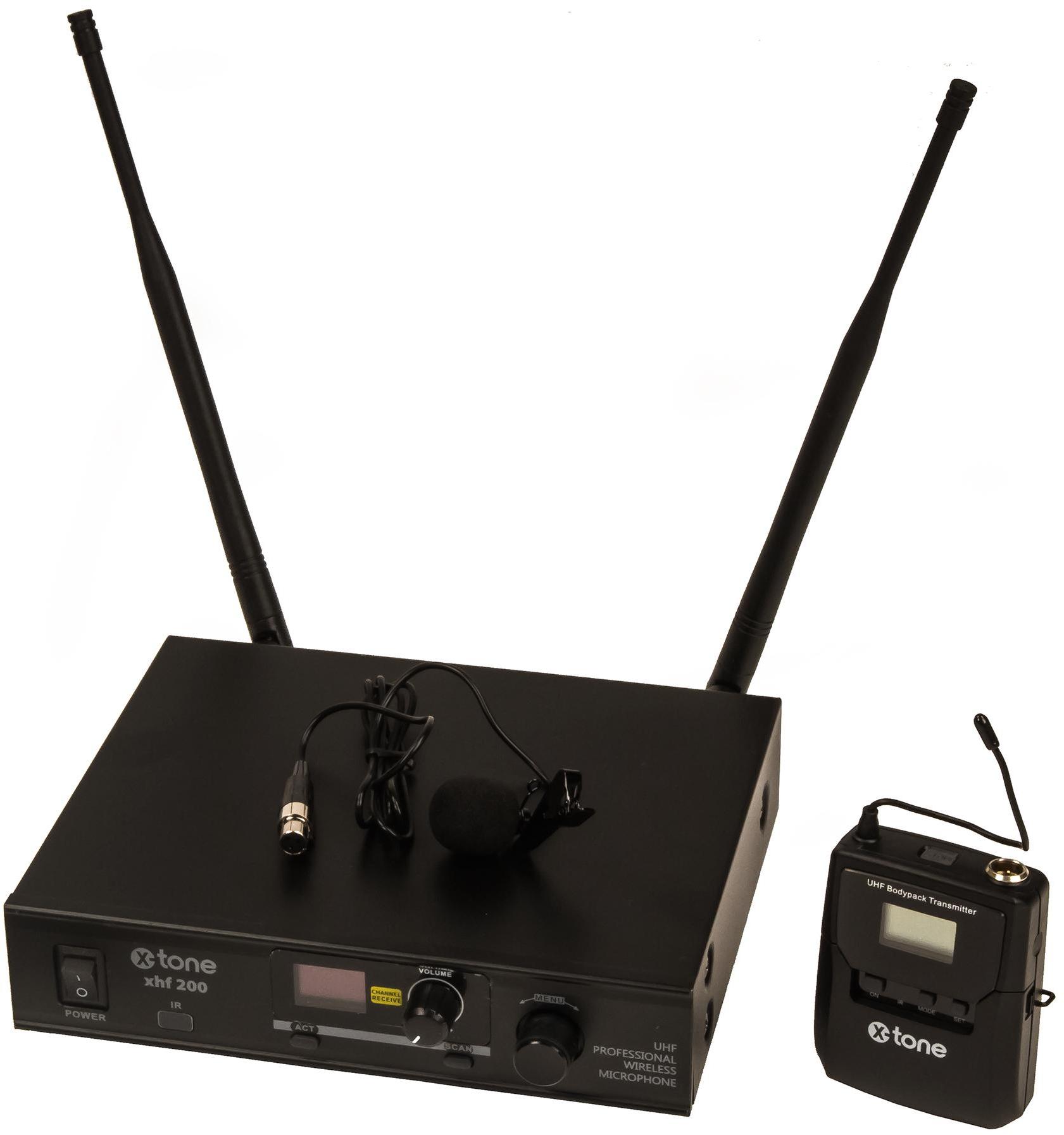 Draadloze lavalier-microfoon X-tone XHF200L Systeme HF Micro Cravate Multi Frequences