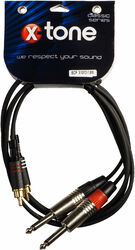 Kabel X-tone X1012-1.5M - 2 Jack(M) 6,35 mono / 2 RCA(M)