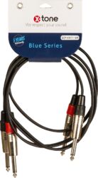 Kabel X-tone X1017-1.5M - 2 Jack(M) 6,35 mono / 2 Jack(M) 6,35 mono