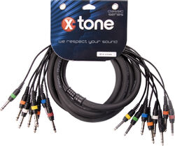 Multi-paar kabel X-tone X1049 Octopaire Jack/Jack stereo - 3m